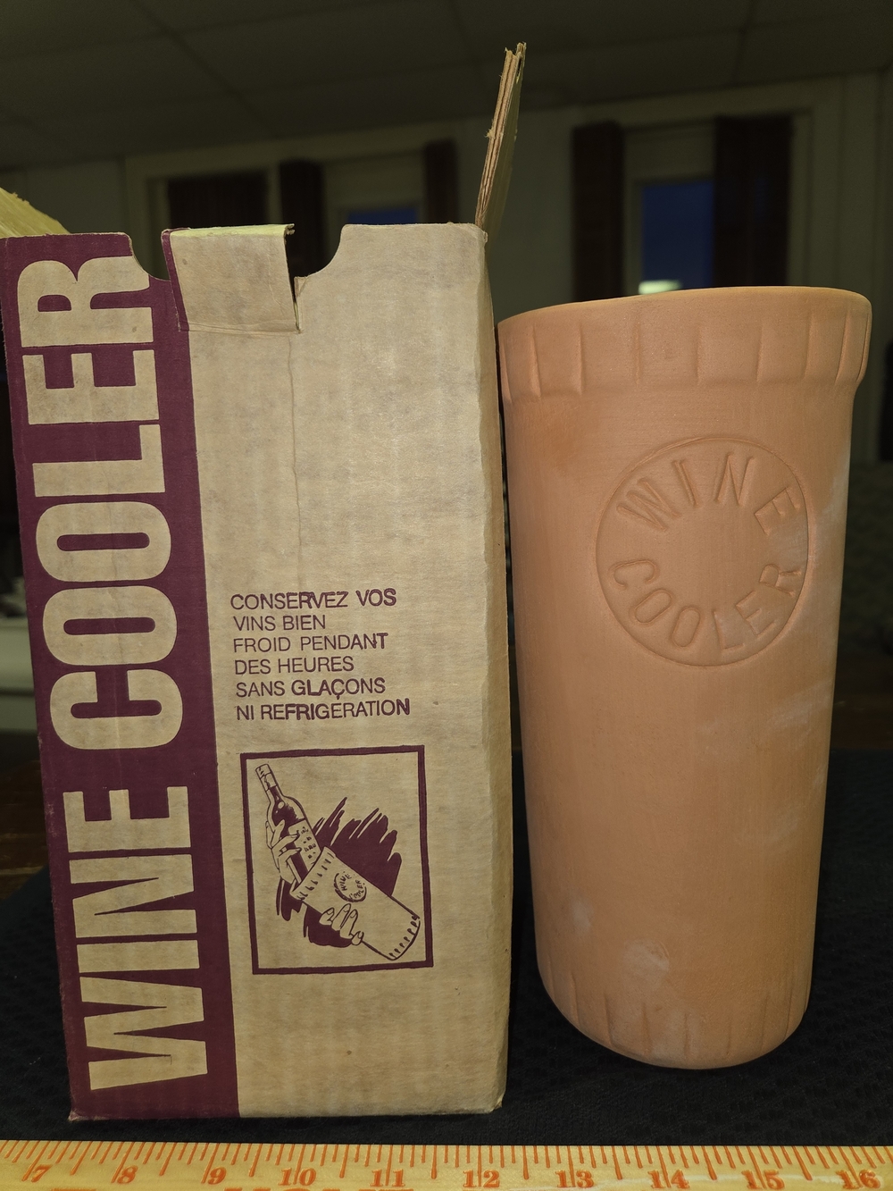 Terracotta Tan Wine Cooler - Natural Clay Bottle Chiller